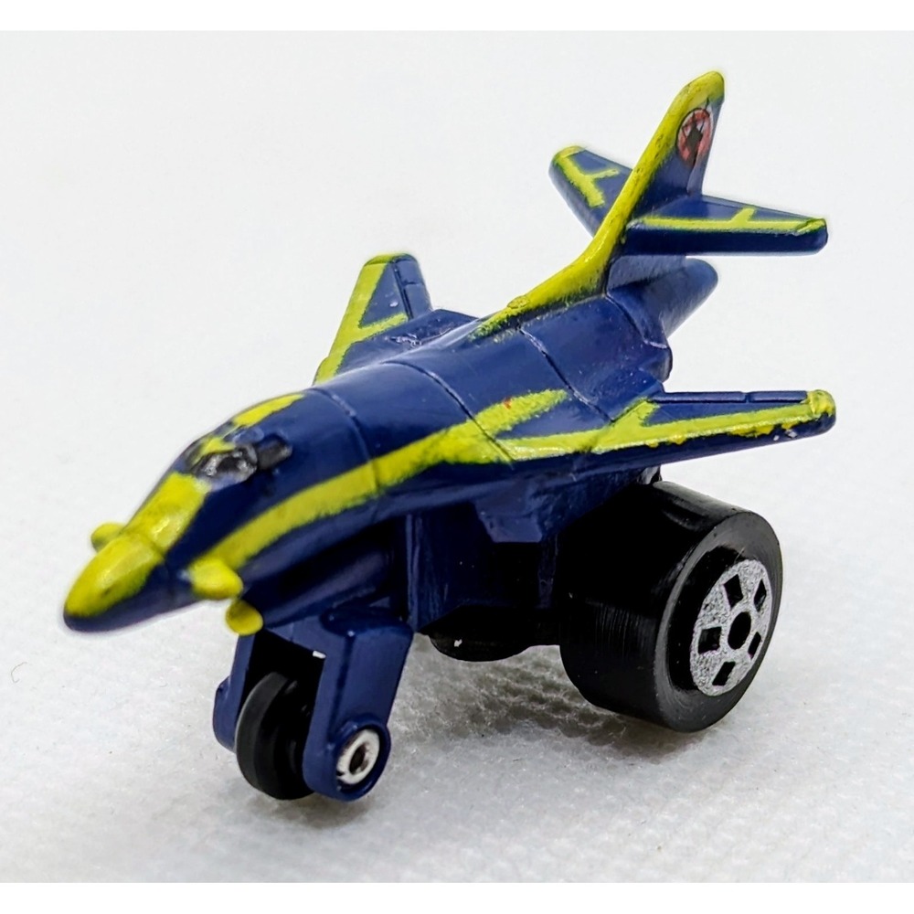 1988 Micro Machines Road Champs Jet Plane Blue Yellow